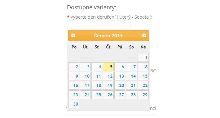 Datepicker Regional CS (localization)