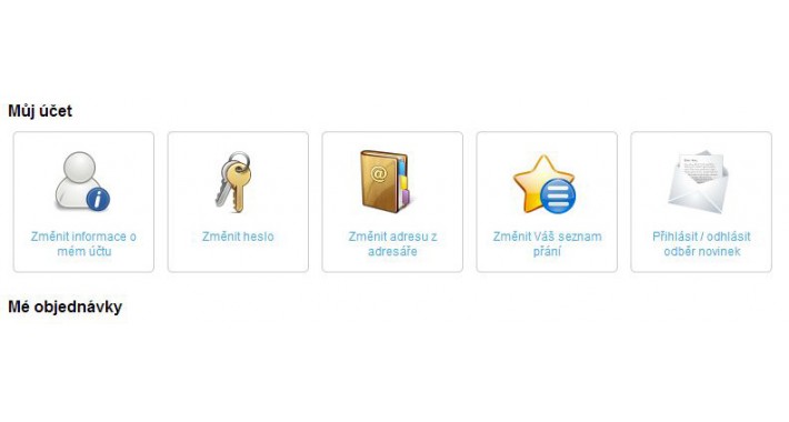 Customer Account Page with Images (VQMOD/XML)