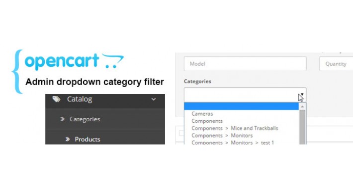 admin Category dropdown filter productlist