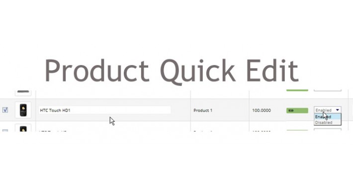 Products Quick Edit