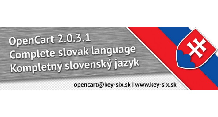 SLOVAK LANGUAGE / SLOVENČINA / OPENCART 2.0.3.1