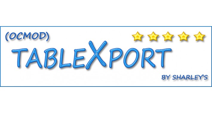 (OcMod) TableXport - Export Any Admin Panel Table To Excel