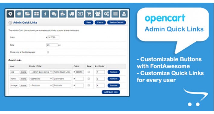Admin Quick Links