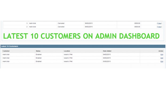 Last 10 Customers
