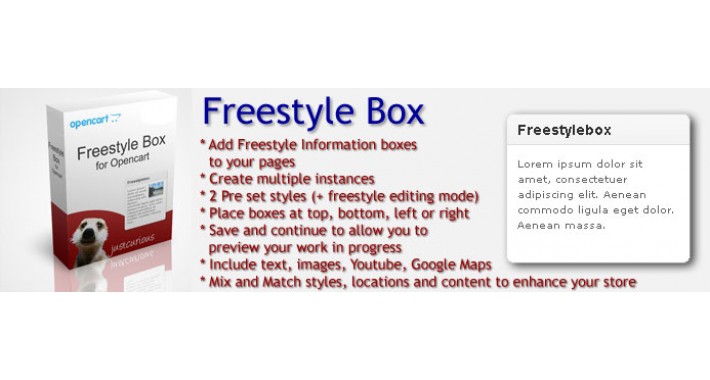 Freestyle Box - Add multiple info modules on any page