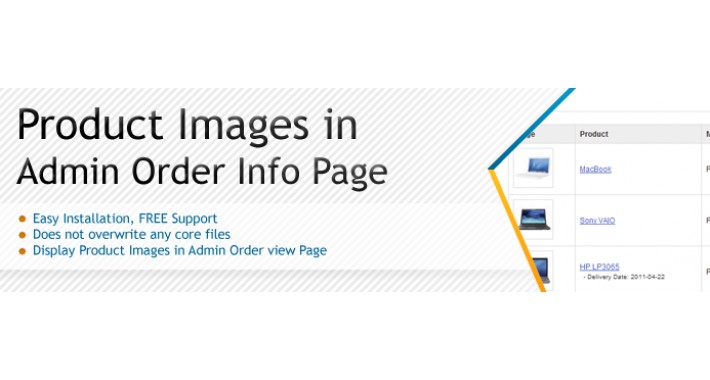 Product Images In Admin Order Info Page