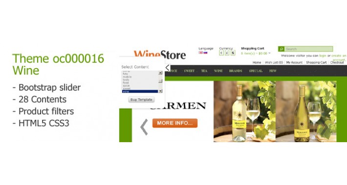 OpenCart 1.5 Theme oc000016