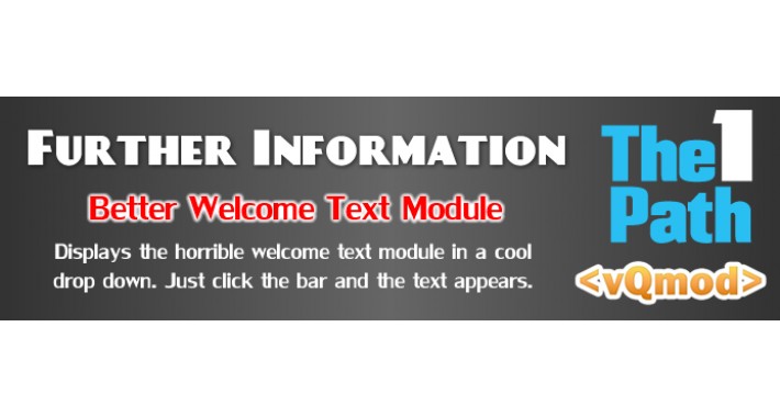 Further Information - Sexy Welcome Text Module