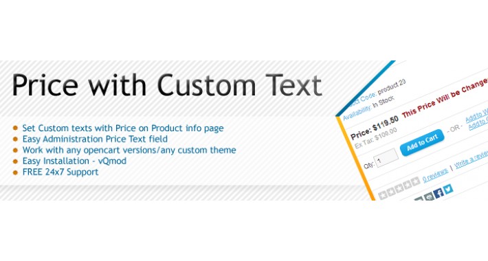 Price with Custom Text