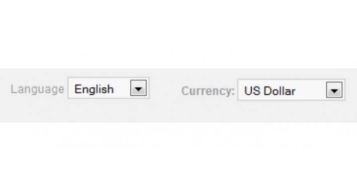 Dropdown Language/Currency Vqmod