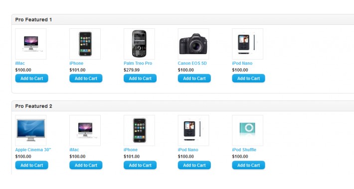 Multi Product in Featured Module