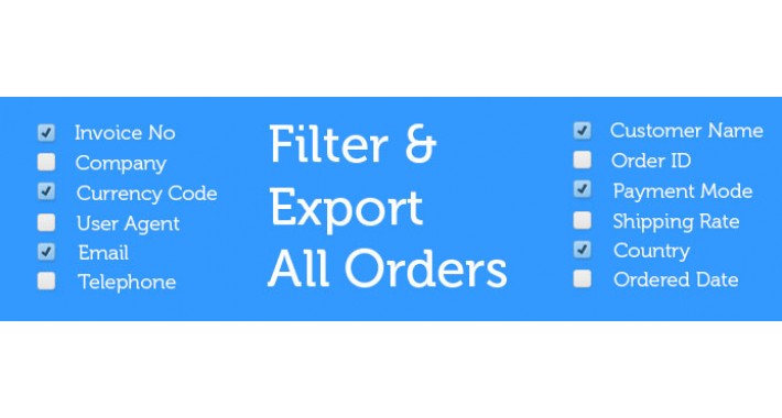 Filter & Export All Orders