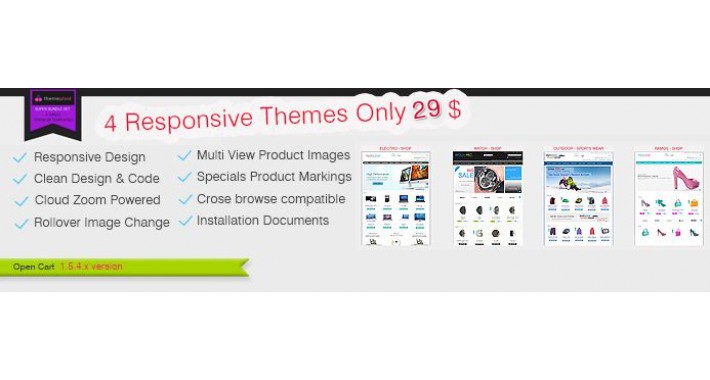 4 Responsive (Super Bundle) Premium Themes 1.5.4-1.5.5-1.5.6.X