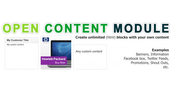 Open Content Box (HTML content / custom WYSIWYG)