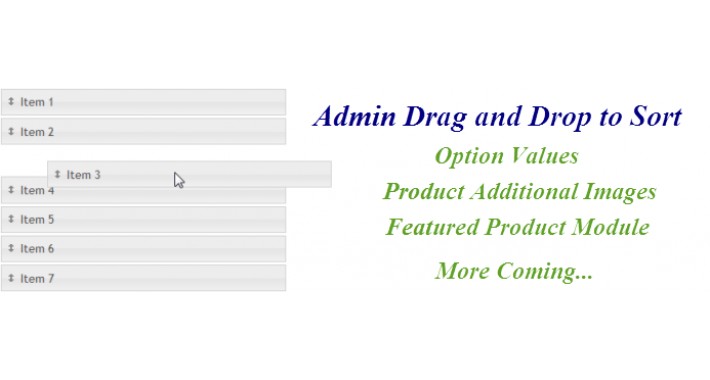 Admin Drag and Drop to Sort