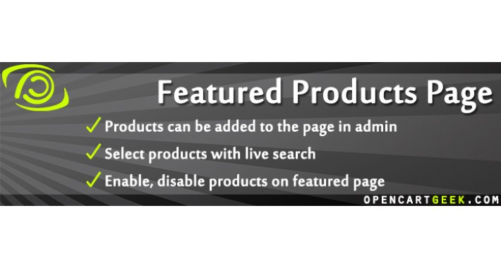 Featured Products Page