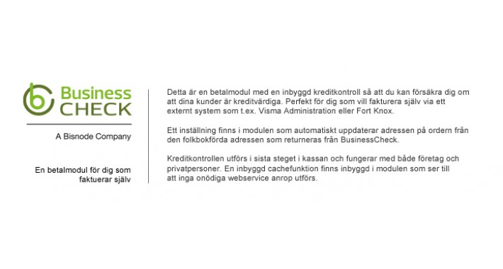 BusinessCheck - Fakturera själv