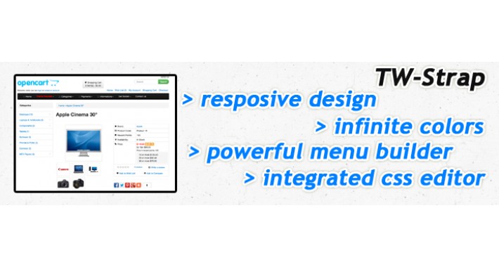 TW-Strap, responsive easily customizable theme, bootstrap based