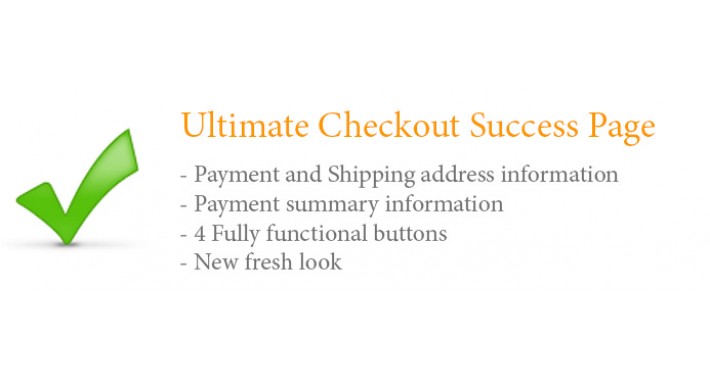 [VQMOD] Ultimate Checkout Success page - V1.2