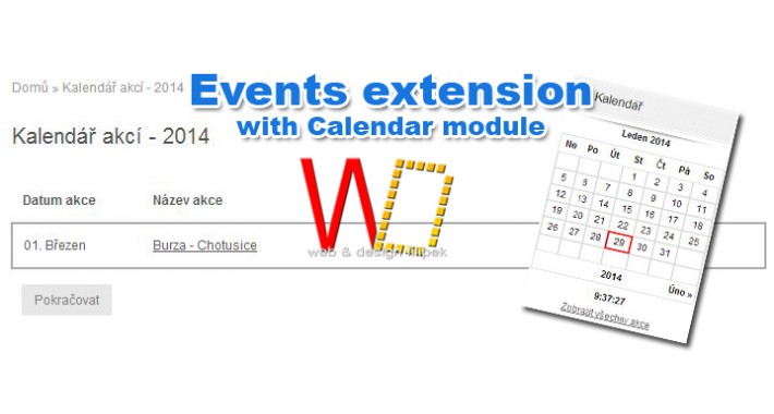 Event extension with Calendar module