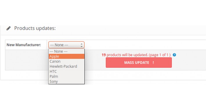 MASS products update: Manufacturer