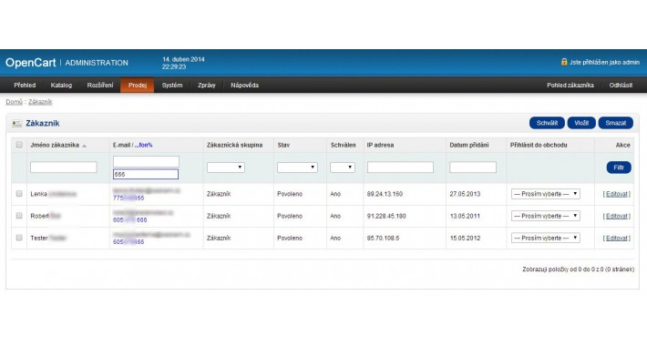 Admin Customer Search by Telephone (VQMOD/XML)
