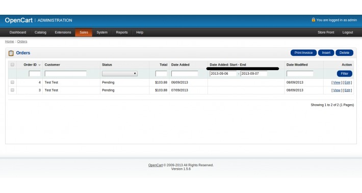 VQMOD Admin Modify Orders Filter