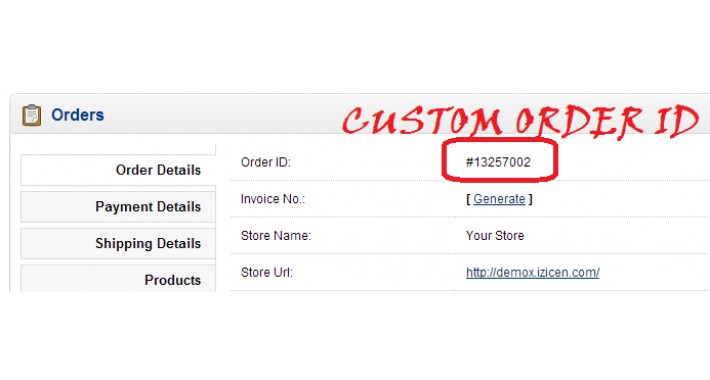 Custom Order ID - vQmod