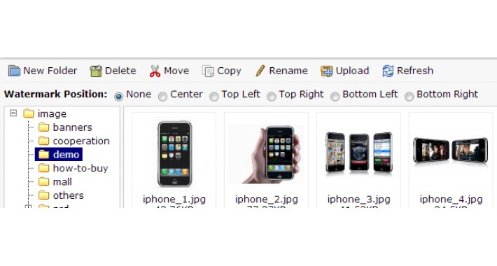 Watermark for upload images