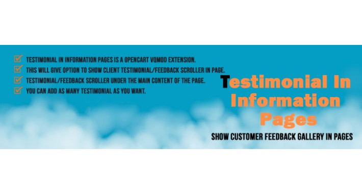 Testimonial Scroller in Information pages