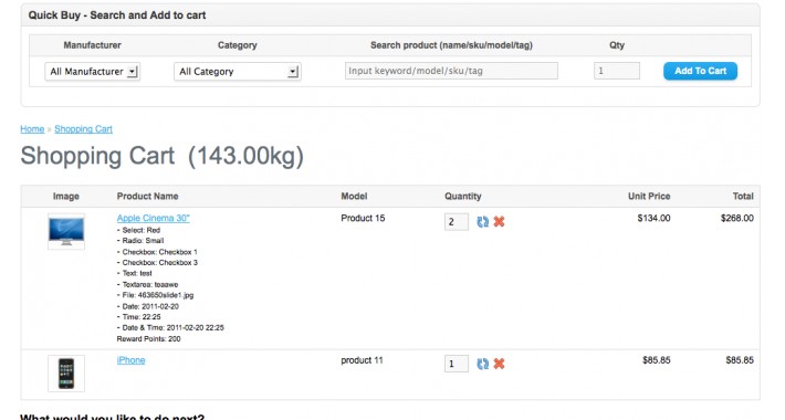EC Quick Buy - Directly add products to cart