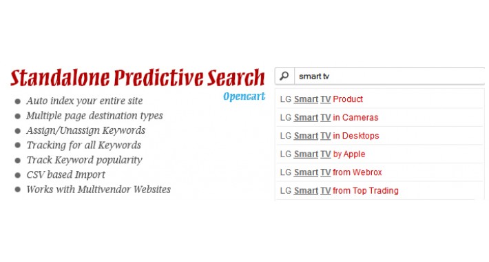 Standalone Opencart Search