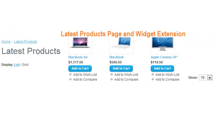 Latest Products Page