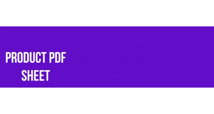 Product PDF sheet - demo