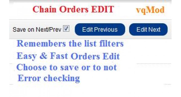 (Admin) Chain Orders Edit