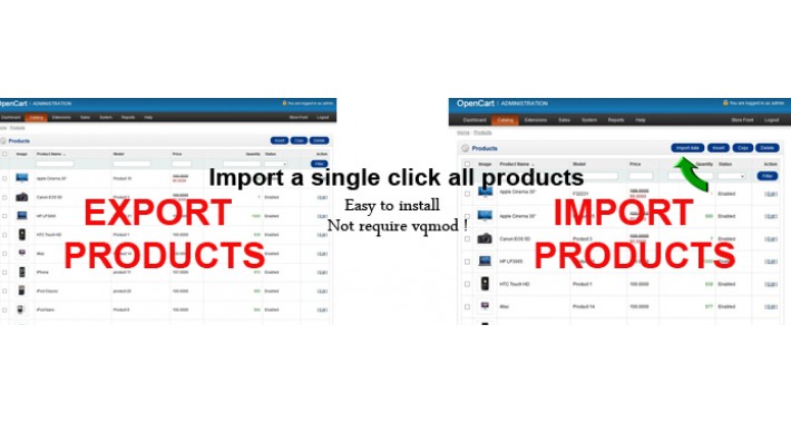 Import a single click all products Import a single click all products