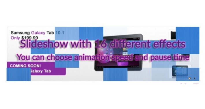 Slideshow with effects, animation speed and pause time (vQmod)