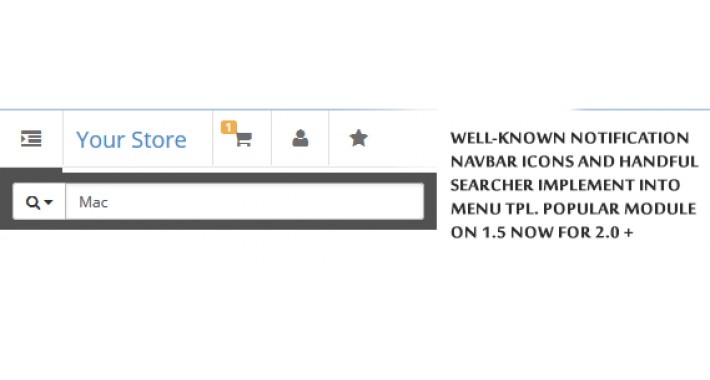 Admin header panel & search 2.0+