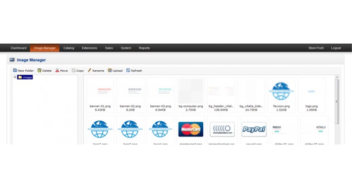 Image Manager Header Admin