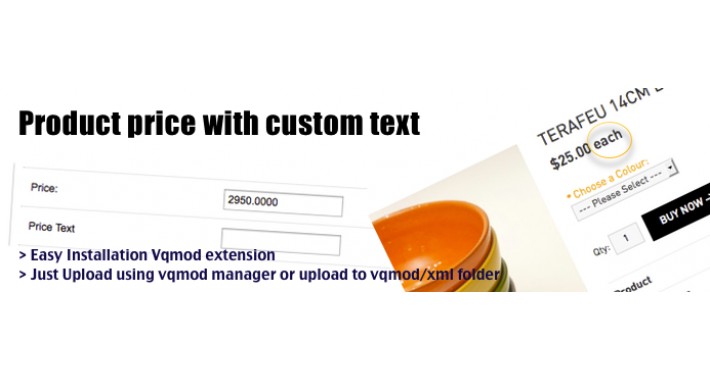 Price with custom text 