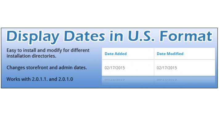 OpenCart US Date Format For 2 0 1 0 2 3 