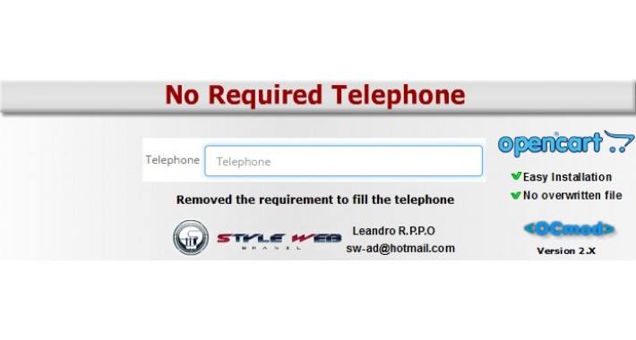 [OCmod]No Required Telephone