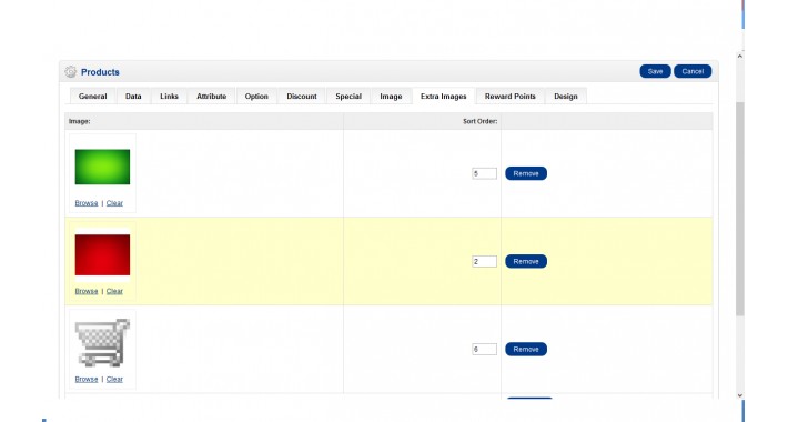 Add extra additional images for product