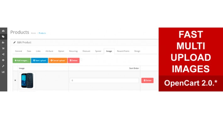 Fast Multi Upload Images for OpenCart 2.* (OCMOD)