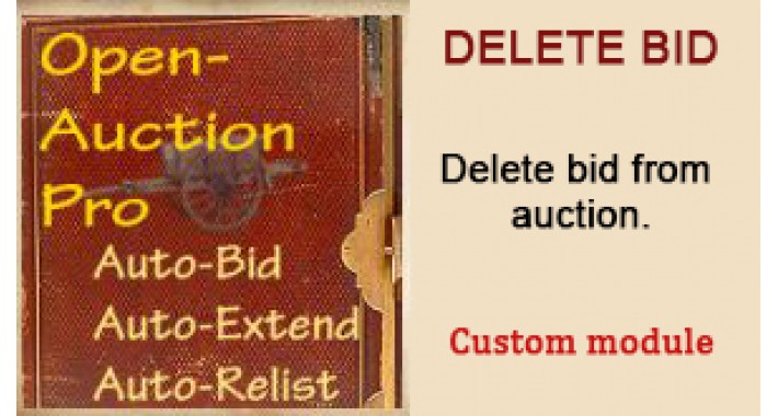 Opencart Auction Pro - Delete Bid