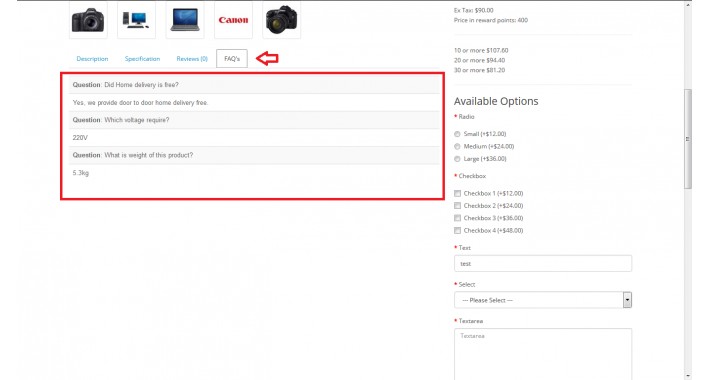 Product FAQs (Q&A) [ocmod + vqmod]