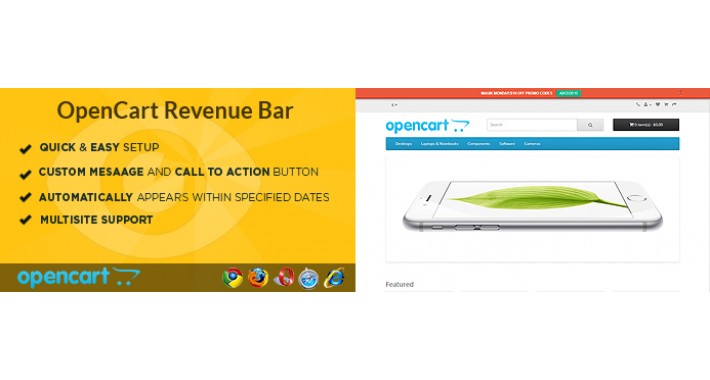 OpenCart Revenue Bar