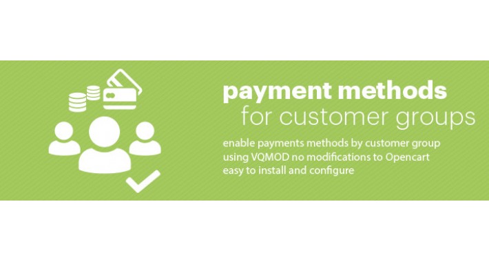 Payment method for customer groups