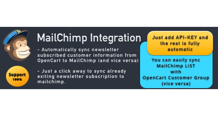 MailChimp Intergration Made Easy + Ecomm360 Supported API V2.0