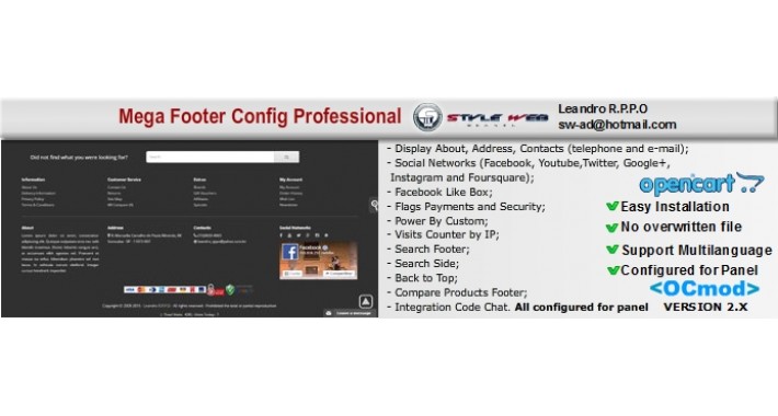 Mega Footer Config Professional